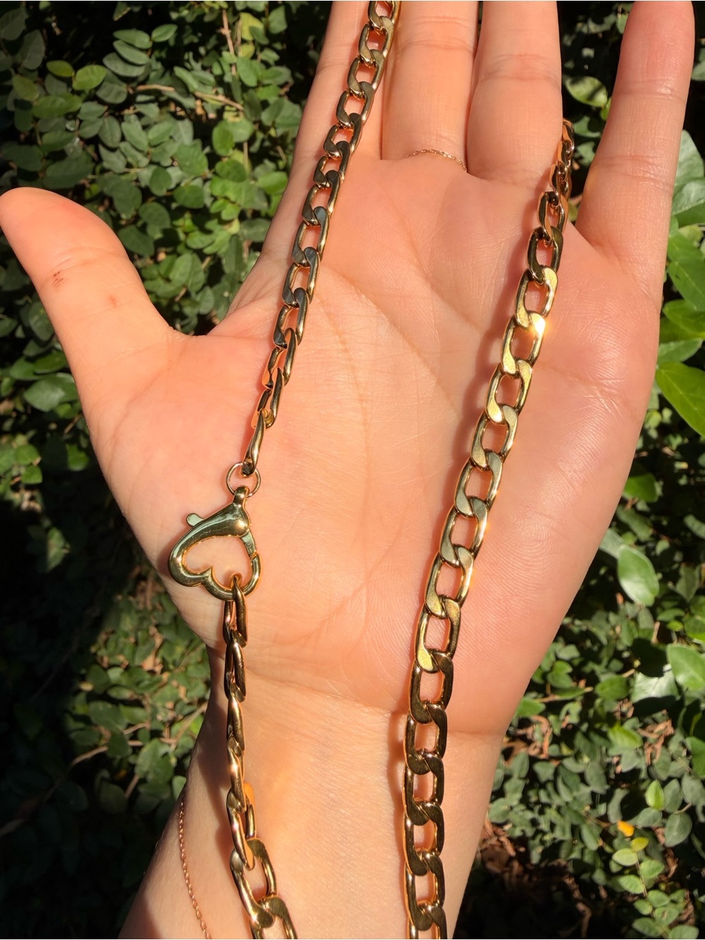 Gold Link Chain Necklace - Classic Chunky Links - Picture 10 of 12